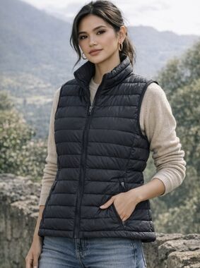 32 Degrees Women's Charcoal Puffer Vest